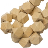Houten hexagon kralen